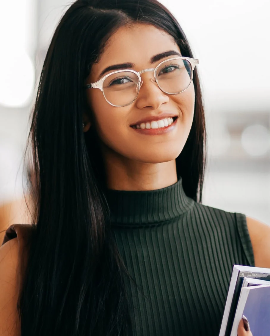 A portrait of a female student